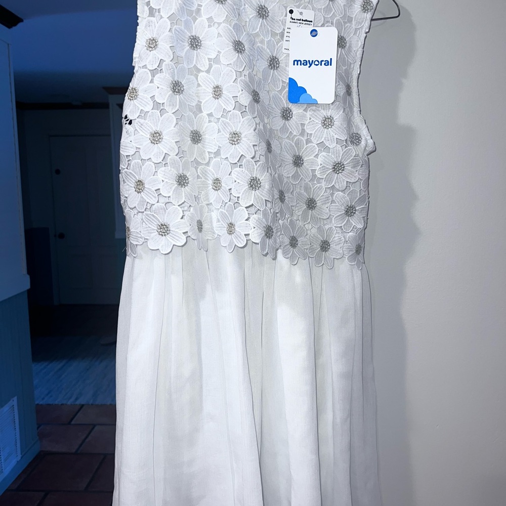 Mayoral White Floral Dress